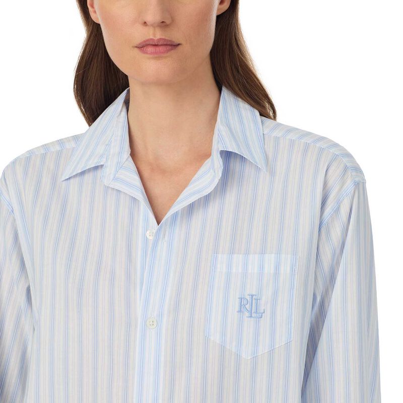 Lauren Ralph Lauren Cotton Lawn L/S His Shirt Sleepshirt image number 2